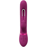 VIVE - Mika - Rechargeable Triple Motor - Vibrating Rabbit With Innovative G-Spot Flapping Stimulator - Pink