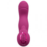 VIVE - Yumi - Rechargeable Triple Motor - G-Spot Finger Motion Vibrator and Flickering Tongue Stimulator - Pink