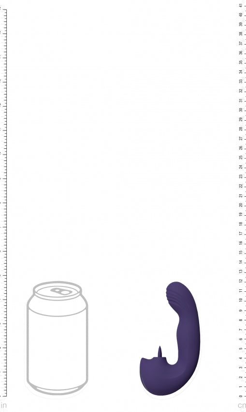 VIVE - Yumi - Rechargeable Triple Motor - G-Spot Finger Motion Vibrator and Flickering Tongue Stimulator - Purple