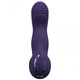 VIVE - Yumi - Rechargeable Triple Motor - G-Spot Finger Motion Vibrator and Flickering Tongue Stimulator - Purple