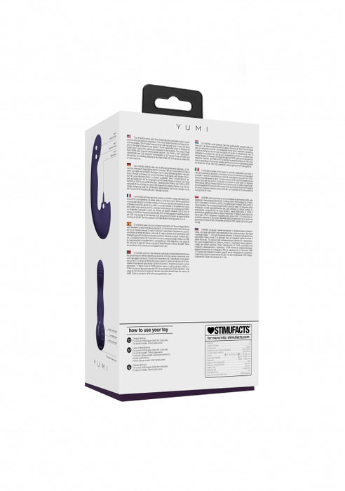 VIVE - Yumi - Rechargeable Triple Motor - G-Spot Finger Motion Vibrator and Flickering Tongue Stimulator - Purple