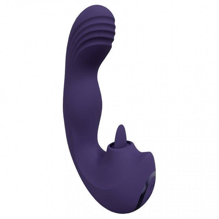 VIVE - Yumi - Rechargeable Triple Motor - G-Spot Finger Motion Vibrator and Flickering Tongue Stimulator - Purple