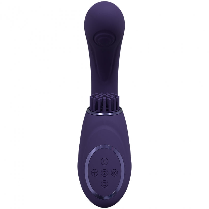 VIVE - Gen - Rechargeable Triple Motor - G-Spot Vibrator with Pulse Wave  and Vibrating Bristles - Purple