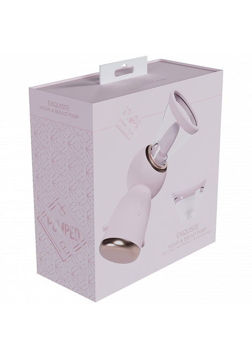 Pumped - Exquisite - Automatic - Silicone - Rechargeable Vulva & Breast Pump - Pink