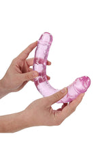 Crystal Clear 13" Double Dong - Pink