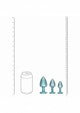 Ouch! Paris Collection - Metal Anal Plug Set - Blue