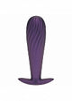Ouch! - Ribbed Anal Plug - Silicone - Metallic Purple