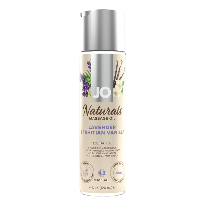 JO Naturals Massage Oil 4 Oz / 120 ml Lavender & Tahitian Vanilla