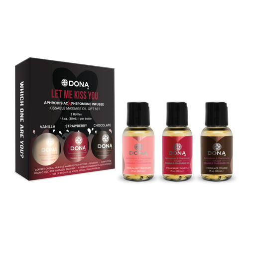 Dona Let Me Kiss You Massage Gift Set (Flavoured Massage Oil Trio 3 X 1oz)