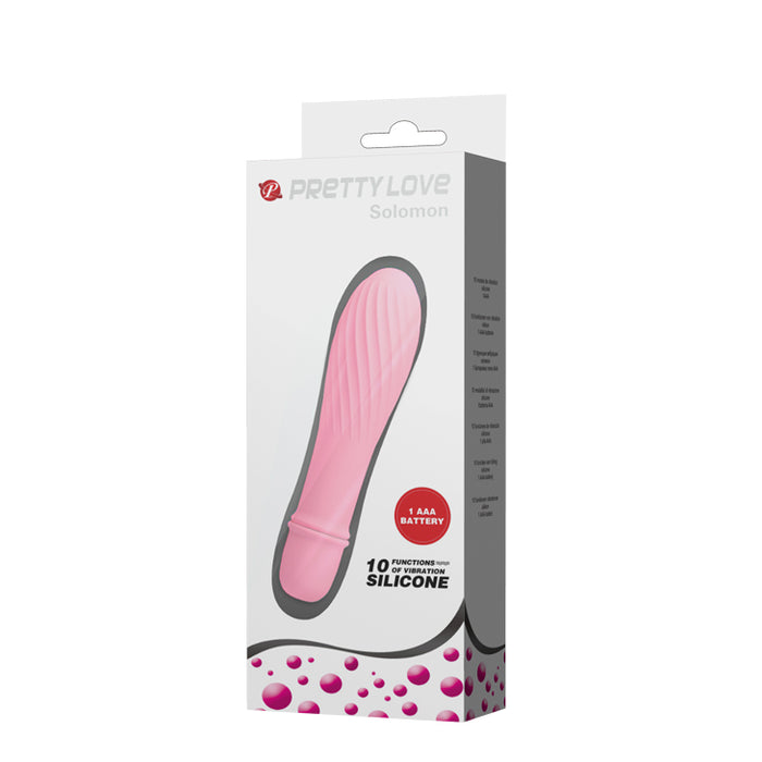 Battery Vibrator Soft Pink 137mm "Solomon"