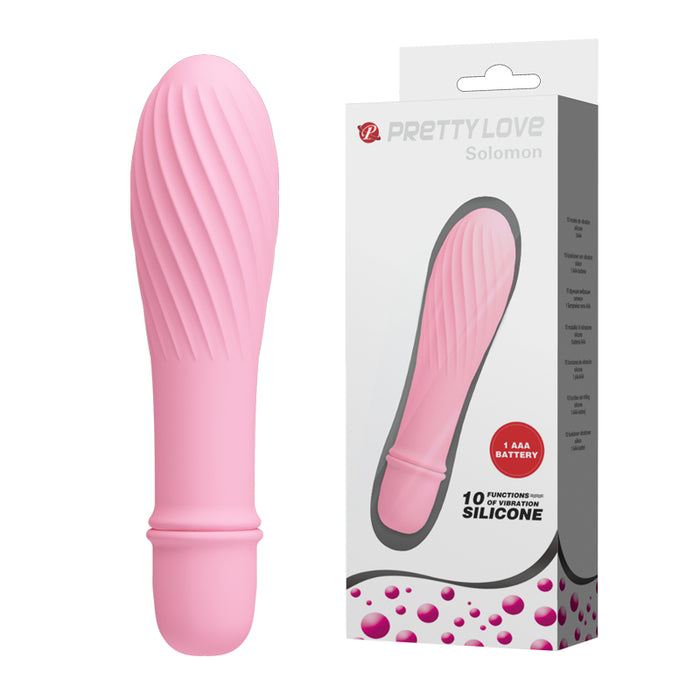 Battery Vibrator Soft Pink 137mm "Solomon"