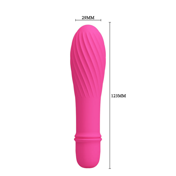 Battery G-Spot Vibrator Hot Pink 137mm "Solomon"