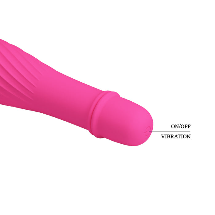 Battery G-Spot Vibrator Hot Pink 137mm "Solomon"