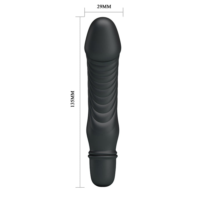 Dolphin Vibrator Black "Stev" 133mm