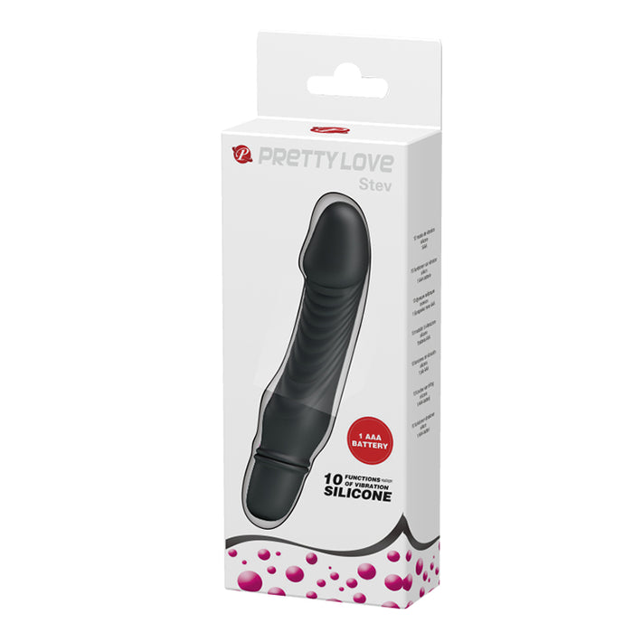 Dolphin Vibrator Black "Stev" 133mm