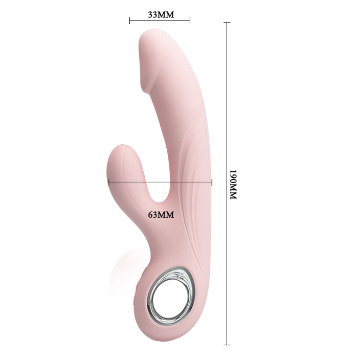 Easy Grip Vibrator Soft Pink "Selene" 190mm