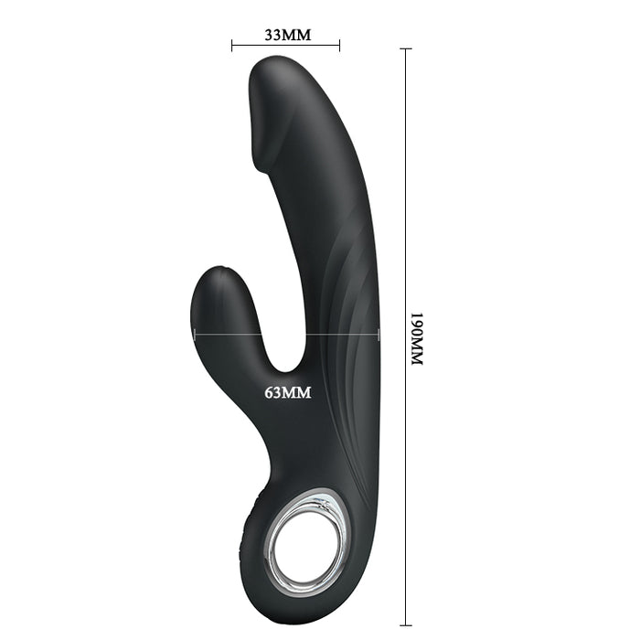 Easy Grip Vibrator Black "Selene" 190mm