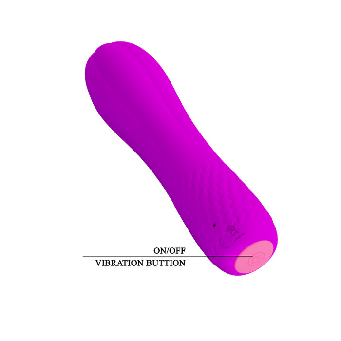 Easy Insertion Mini Vibrator Purple "Allen" 116mm