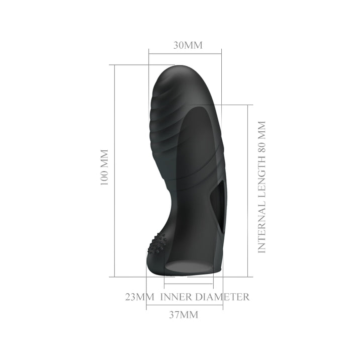 Fingering Vibe "Alan" Black (100mmx37mm)