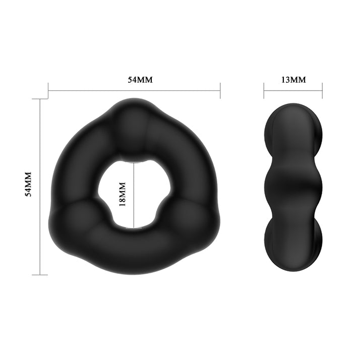 Ribbed Silicone Ring "Crazy Bull" 18mm