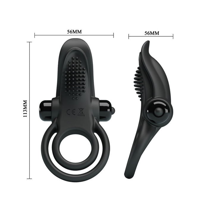 Vibrating Penis Ring Black (113mm)