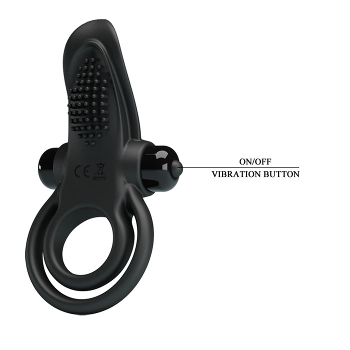 Vibrating Penis Ring Black (113mm)