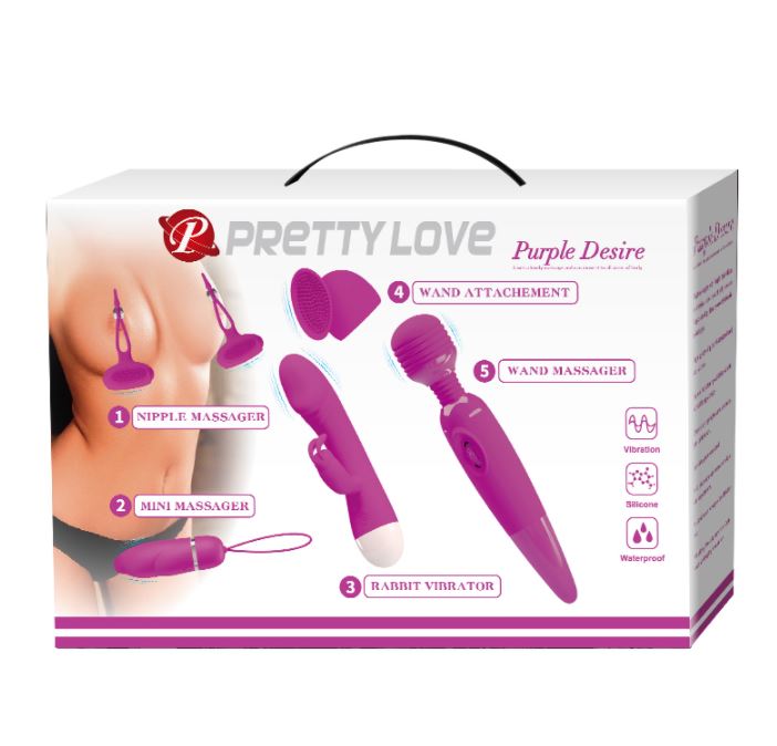 Purple Desire Collection - 5 Toys & Attachments