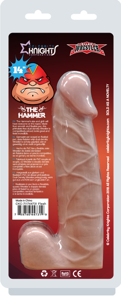 Wrestler Dildo - The Hammer 14" (Flesh)