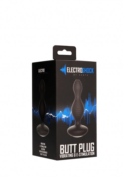 E-Stimulation Vibrating Buttplug - Black