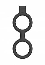E-Stimulation Cock Ring with Ballstrap - Black