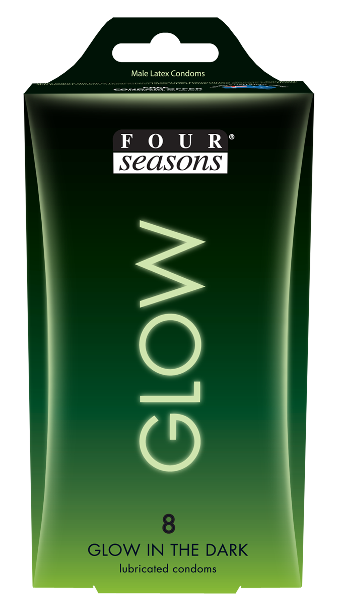 Condom 8pk Glow N Dark 54mm