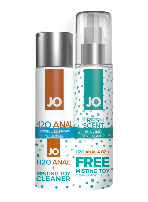 JO H2O Anal Original Lubricant 4oz + Misting Toy Cleaner 4oz
