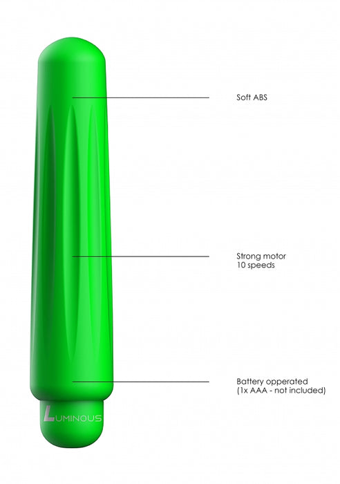 Delia - ABS Bullet With Silicone Sleeve - 10-Speeds - Green