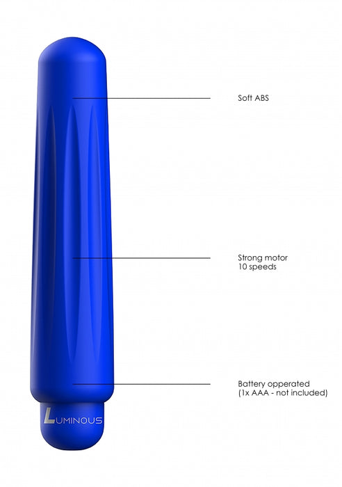 Delia - ABS Bullet With Silicone Sleeve - 10-Speeds - Royal Blue