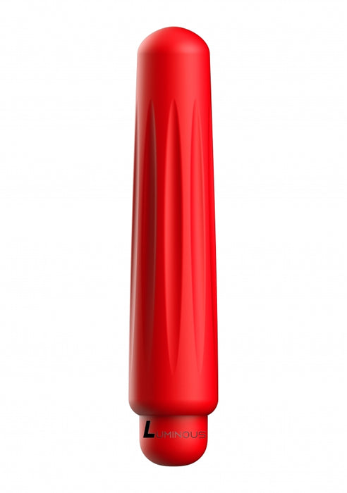 Delia - ABS Bullet With Silicone Sleeve - 10-Speeds - Red