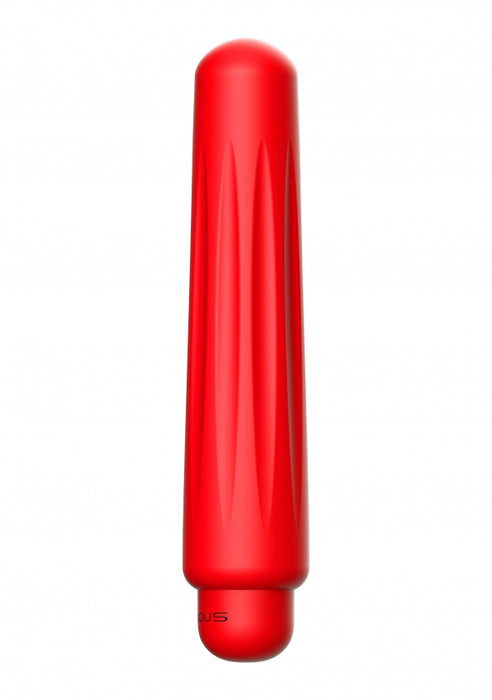 Delia - ABS Bullet With Silicone Sleeve - 10-Speeds - Red