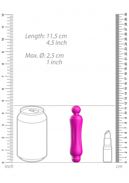 Demi - ABS Bullet With Silicone Sleeve - 10-Speeds - Fuchsia