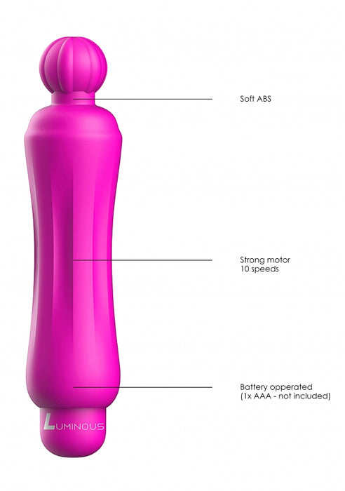 Demi - ABS Bullet With Silicone Sleeve - 10-Speeds - Fuchsia