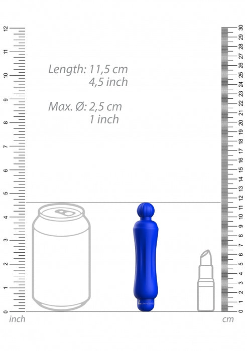 Demi - ABS Bullet With Silicone Sleeve - 10-Speeds - Royal Blue