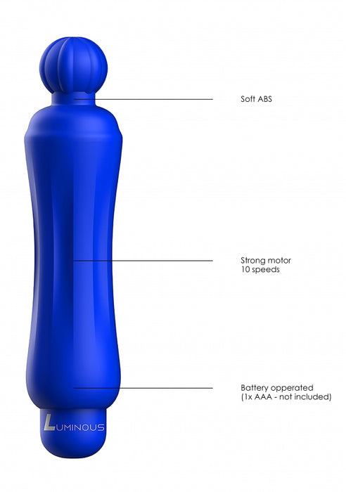 Demi - ABS Bullet With Silicone Sleeve - 10-Speeds - Royal Blue