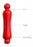 Demi - ABS Bullet With Silicone Sleeve - 10-Speeds - Red