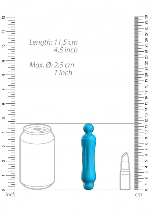 Demi - ABS Bullet With Silicone Sleeve - 10-Speeds - Turquoise