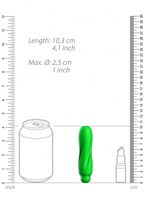 Ella - ABS Bullet With Silicone Sleeve - 10-Speeds - Green