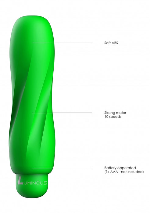 Ella - ABS Bullet With Silicone Sleeve - 10-Speeds - Green