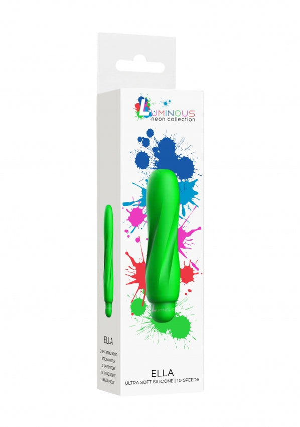 Ella - ABS Bullet With Silicone Sleeve - 10-Speeds - Green