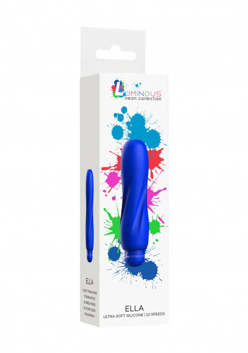 Ella - ABS Bullet With Silicone Sleeve - 10-Speeds - Royal Blue