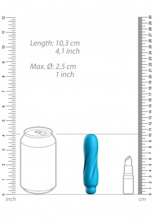 Ella - ABS Bullet With Silicone Sleeve - 10-Speeds - Turquoise