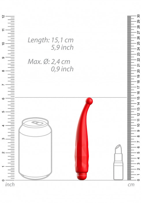 Lyra - ABS Bullet With Silicone Sleeve - 10-Speeds - Red