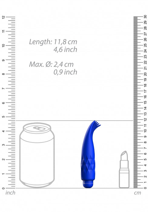 Zoe - ABS Bullet With Silicone Sleeve - 10-Speeds - Royal Blue