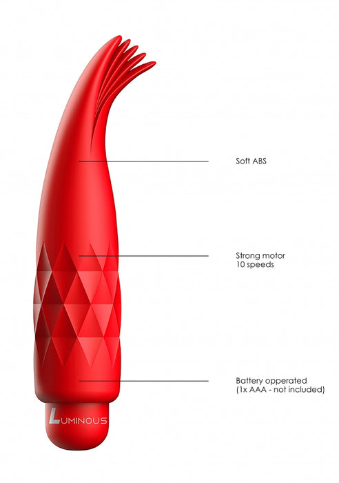 Zoe - ABS Bullet With Silicone Sleeve - 10-Speeds - Red